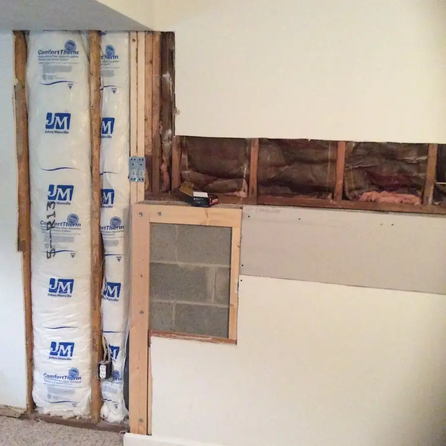 Wall insulation replacement during Structural Drying in Abington